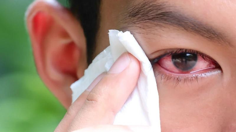 Sau khi dùng khăn giấy để lau dịch tiết từ mắt thì nên rửa tay ngay lập tức