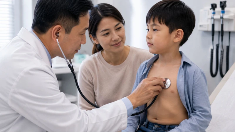 Trẻ có lồng ngực bất thường nên được bác sĩ thăm khám và đánh giá