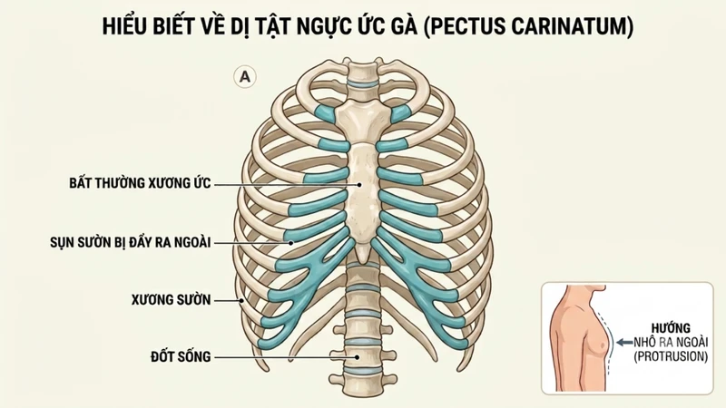 Hiểu rõ dị tật xương ức gà giúp nhận biết sớm tình trạng lồng ngực nhô ra