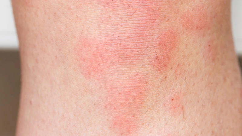 Các nốt mề đay, mẩn đỏ là dấu hiệu dị ứng cá ngừ thường gặp