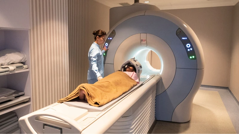 Chụp MRI giúp bác sĩ đánh giá chính xác vị trí và mức độ tổn thương của gân cơ nhị đầu