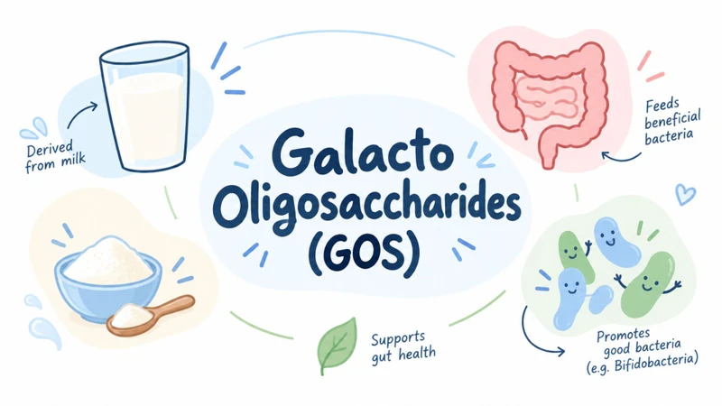 Galacto Oligosaccharides (GOS) là một loại chất xơ hòa tan thuộc nhóm prebiotic
