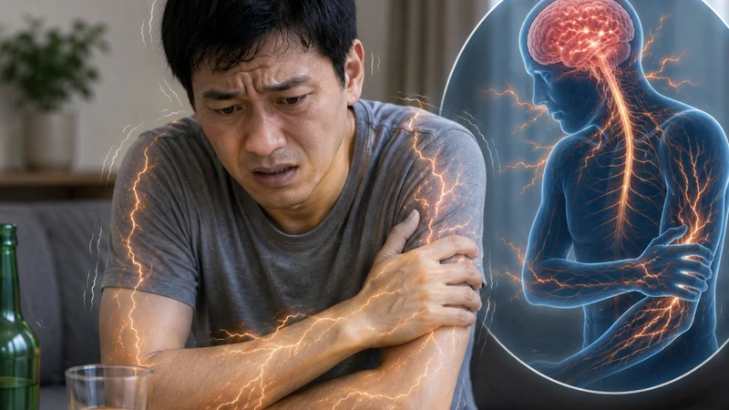 Kích thích thần kinh là một trong những triệu chứng của hội chứng cai rượu