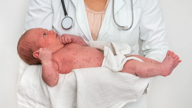 Hội chứng Rubella bẩm sinh do bị nhiễm virus Rubella ngay từ khi còn trong bụng mẹ
