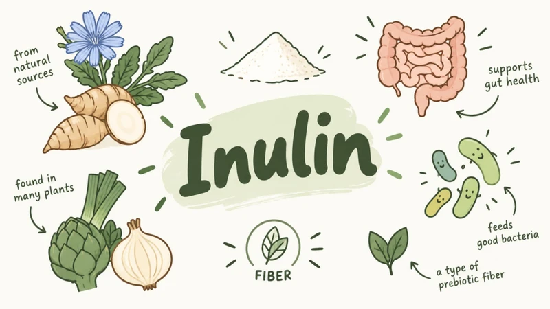 Inulin là một loại chất xơ hòa tan thuộc nhóm fructan, có nguồn gốc tự nhiên từ nhiều loại thực vật