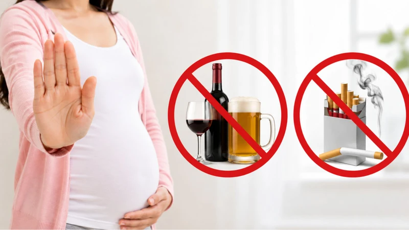 Không uống rượu bia, không hút thuốc lá để bảo vệ thai nhi