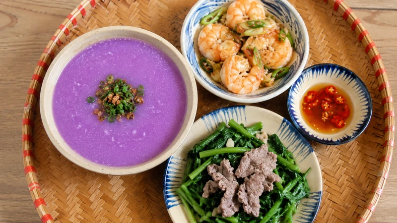 Bữa ăn có khoai mỡ nên cân đối đạm, rau và tinh bột