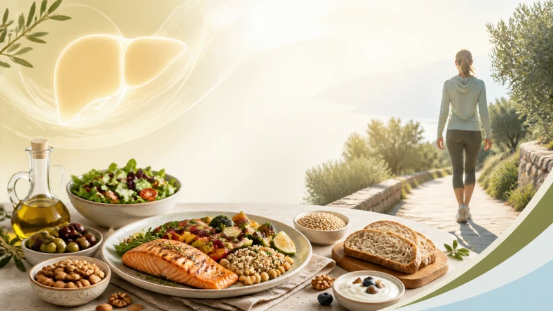 Chế độ ăn cân bằng, giàu chất xơ và hạn chế đường bổ sung giúp hỗ trợ cải thiện gan nhiễm mỡ