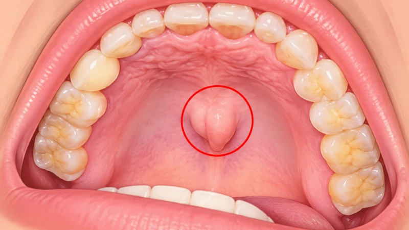 Lồi củ xương hàm trên tạo thành một khối cứng trong khoang miệng