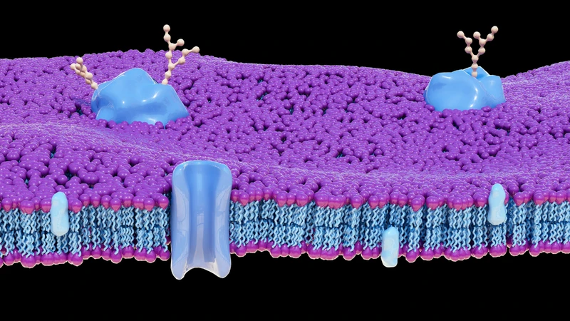 Màng tế bào chứa nhiều protein vận chuyển giúp kiểm soát quá trình trao đổi chất