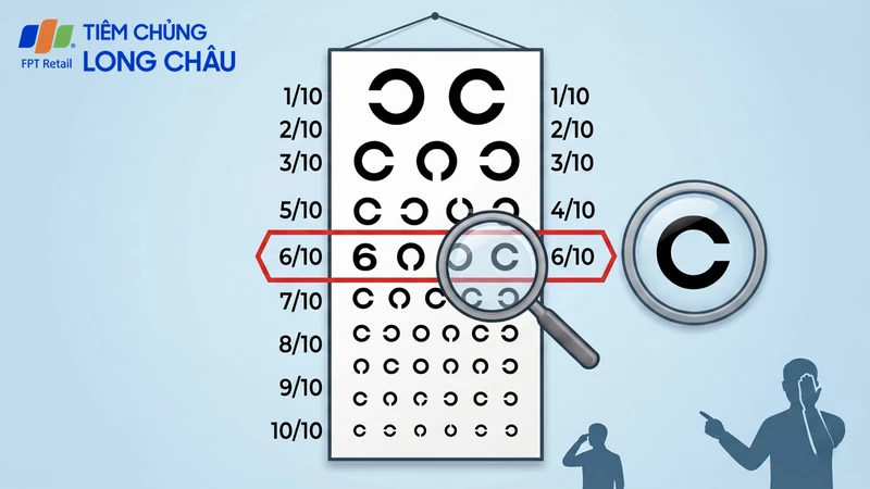 Mắt 6/10 là cận bao nhiêu độ và cách hiểu đúng