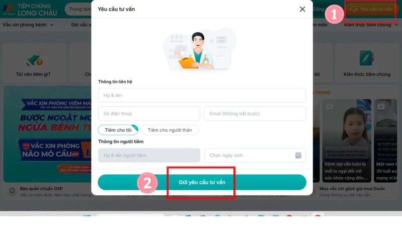 Khách hàng có thể đăng kí trên website để tiết kiệm thời gian hơn