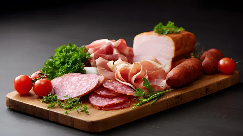Thịt xông khói, xúc xích, dăm bông chứa nhiều chất béo bão hòa khó tiêu