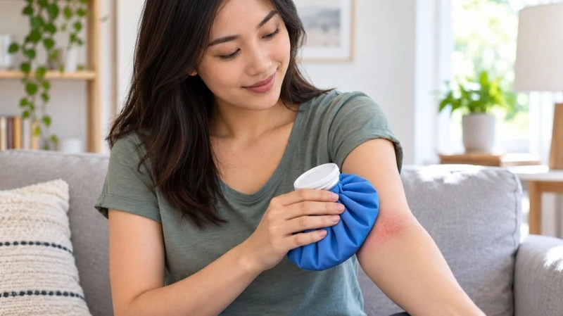 Chườm mát có thể giúp làm dịu cảm giác ngứa và khó chịu trên da