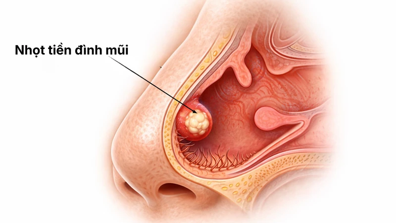Nhọt tiền đình mũi dễ bị nhầm với mụn thông thường