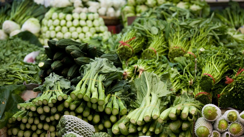 Rau xanh là thực phẩm giàu chất xơ