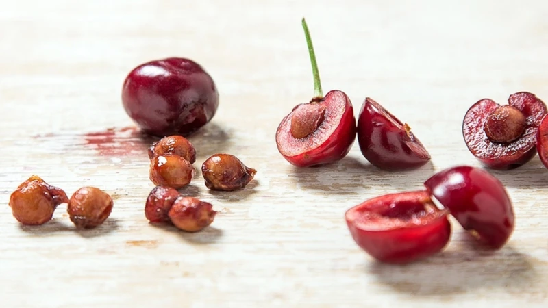 Hạt cherry chứa amygdalin, có thể chuyển hóa thành cyanide khi bị vỡ