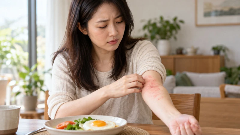 Dị ứng với protein trong trứng có thể gây ngứa, nổi mề đay
