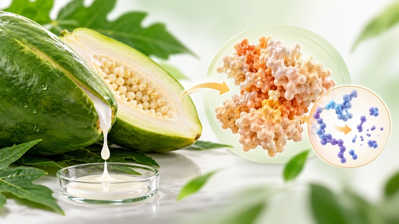 Papain là enzyme phân giải protein được chiết xuất chủ yếu từ nhựa đu đủ xanh