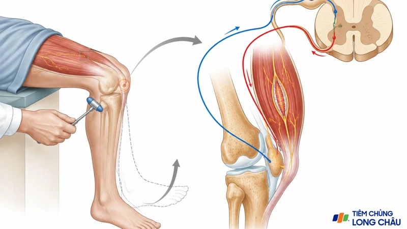 Phản xạ gân xương là đáp ứng co cơ không chủ ý khi gân được kích thích
