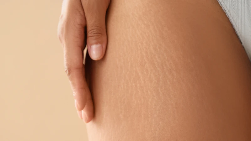 Xuất hiện các đường lõm trên bề mặt da đùi