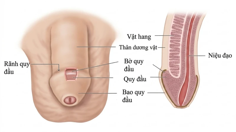Rãnh quy đầu là phần khe nhỏ nằm giữa quy đầu và thân dương vật ở nam giới