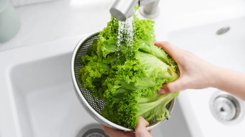 Rau xà lách thường được ăn sống, vì vậy cần rửa sạch nhiều lần dưới nước hoặc ngâm với dung dịch phù hợp