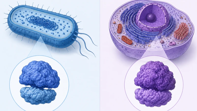 Ribosome nhân sơ và nhân thực khác nhau về cấu trúc, có ý nghĩa quan trọng trong y học