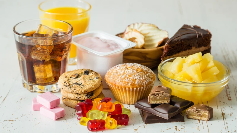Đường bổ sung trong bánh ngọt, bánh quy, kẹo, si rô và nước uống có đường khiến đường huyết tăng nhanh và thúc đẩy gan sản xuất thêm cholesterol LDL