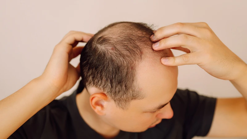 Rối loạn nội tiết tố nam gây rụng tóc khiến nang tóc suy yếu, tóc mảnh và dễ rụng hơn