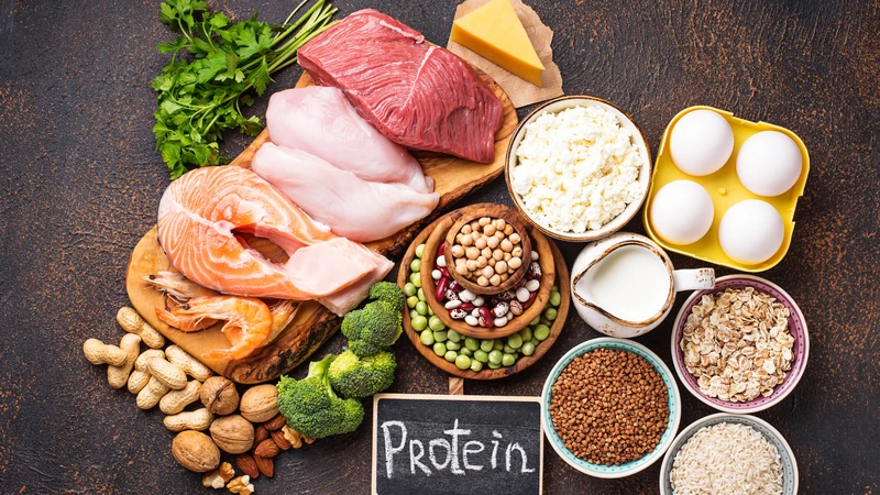 Ưu tiên protein từ cá hồi, trứng, thịt gà và đậu nành, giúp nang tóc khỏe mạnh và hạn chế tóc rụng