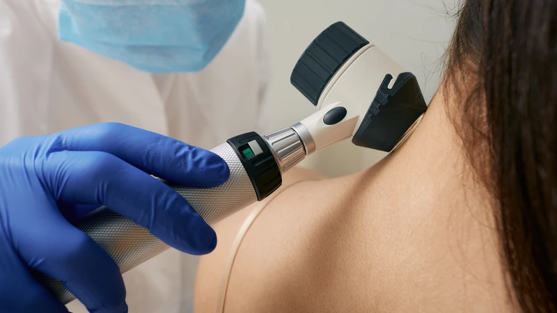 Để chẩn đoán sẩn ngứa, bác sĩ có thể sử dụng kính hiển vi cầm tay có đèn để quan sát tổn thương da