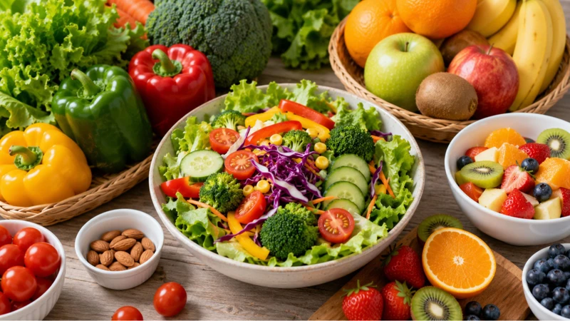 Nên bổ sung rau xanh và trái cây trong chế độ ăn hằng ngày