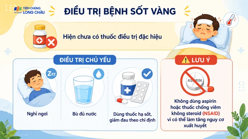 Hiện tại không có thuốc điều trị đặc hiệu cho bệnh sốt vàng