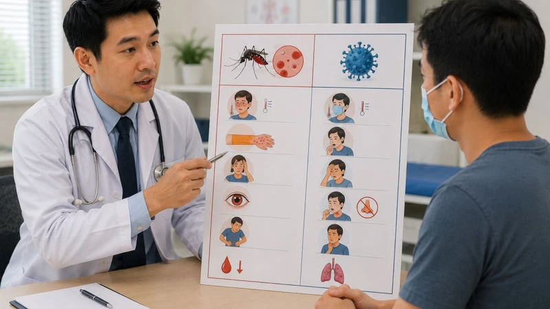 Bác sĩ phân tích về sự khác biệt giữa 2 căn bệnh sốt xuất huyết và COVID