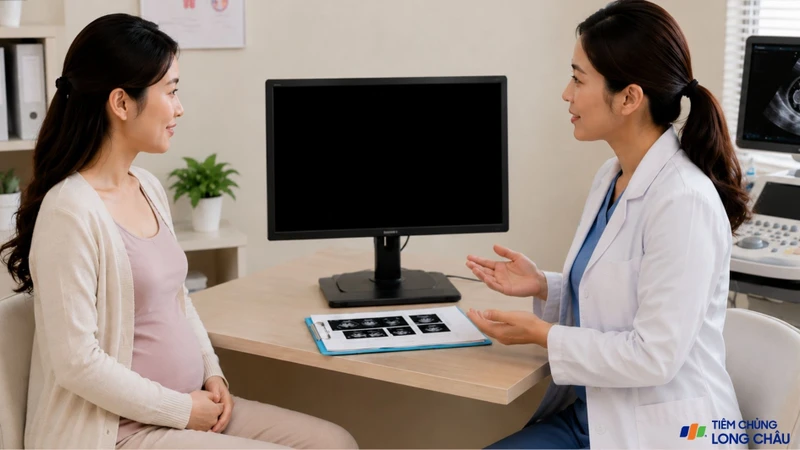 Siêu âm thai đầu dò được thực hiện sau khi thai phụ được giải thích và đồng ý