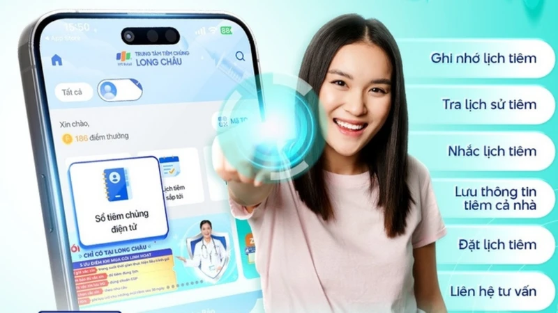 Có thể đăng ký tiêm vắc xin cho trẻ tại Trung tâm Tiêm chủng Long Châu thông qua ứng dụng Long Châu