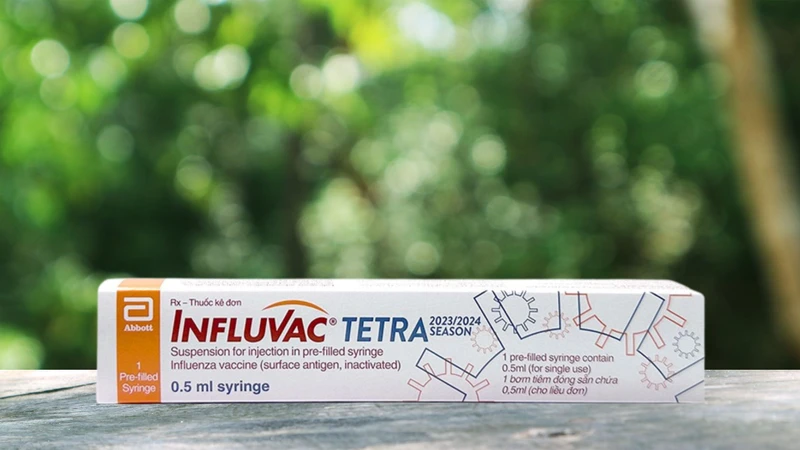 Vắc xin Influvac Tetra do Hà Lan sản xuất, giúp cơ thể tạo miễn dịch chống lại 4 chủng virus cúm mùa lưu hành phổ biến hằng năm