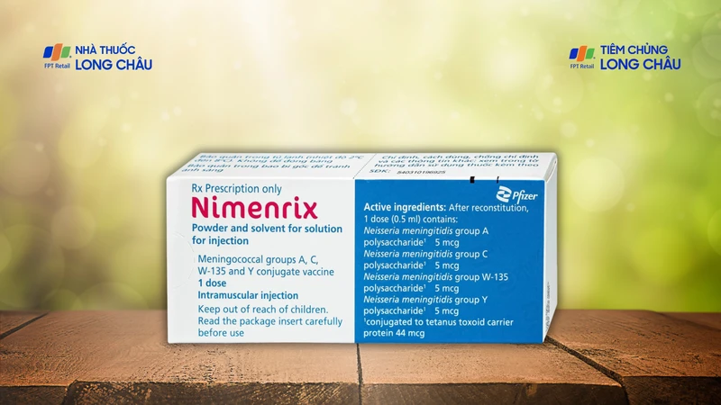 Nimenrix là vắc xin liên hợp giúp tạo miễn dịch chủ động phòng bệnh viêm màng não do vi khuẩn não mô cầu xâm lấn