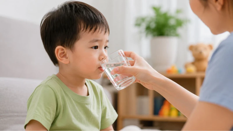 Bù nước giúp hạn chế nguy cơ mất nước sau nôn