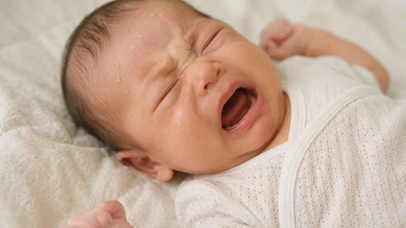 Trẻ toát mồ hôi cần được đo nhiệt độ để biết còn sốt không
