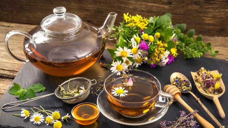 Trà thảo mộc giúp làm ấm cơ thể, hỗ trợ hô hấp và giảm căng thẳng, từ đó duy trì nền tảng miễn dịch ổn định