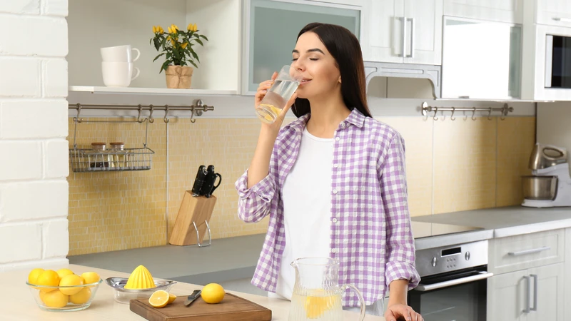 Nước chanh ấm giúp bù lại lượng nước đã mất sau một ngày làm việc căng thẳng