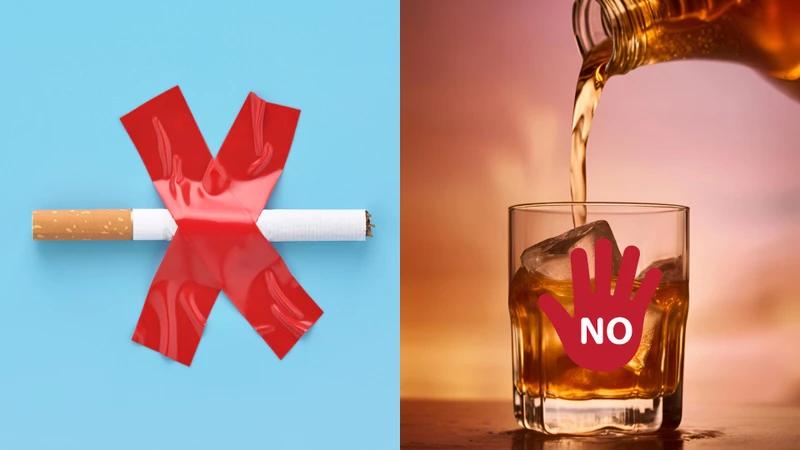 Nói không với thuốc lá và thức uống có cồn cũng là cách phòng ngừa vảy nến khởi phát
