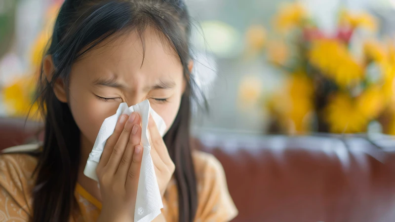 Trẻ nhỏ có viêm xoang thường liên quan viêm mũi dị ứng, với triệu chứng chảy mũi trong và thở khò khè