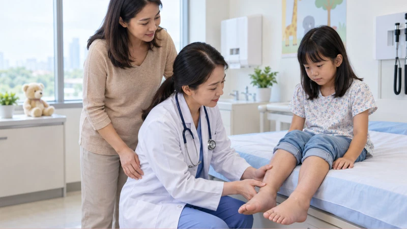 Trẻ bị phù chân kéo dài nên được đưa đi khám sớm