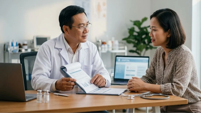 Bác sĩ cần đánh giá kết quả cùng triệu chứng lâm sàng