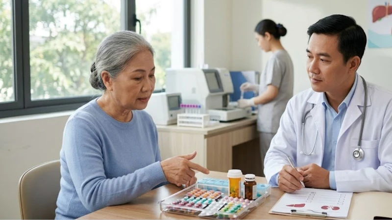 Thông báo thuốc đang dùng trước khi thực hiện xét nghiệm gan thận