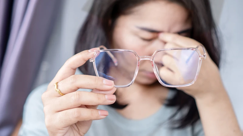 Nhìn thấy đốm đen, bóng mờ hoặc mất thị lực tạm thời là dấu hiệu đặc trưng