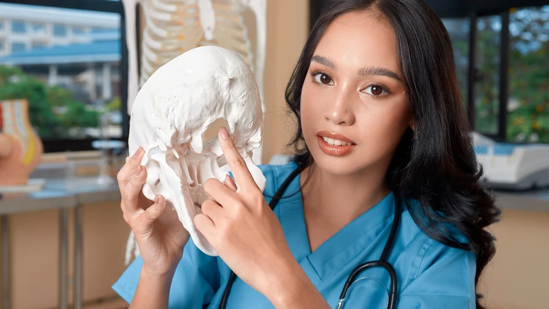 Đặc điểm nổi bật của xương chẩm là lỗ chẩm lớn nằm ở đáy sọ